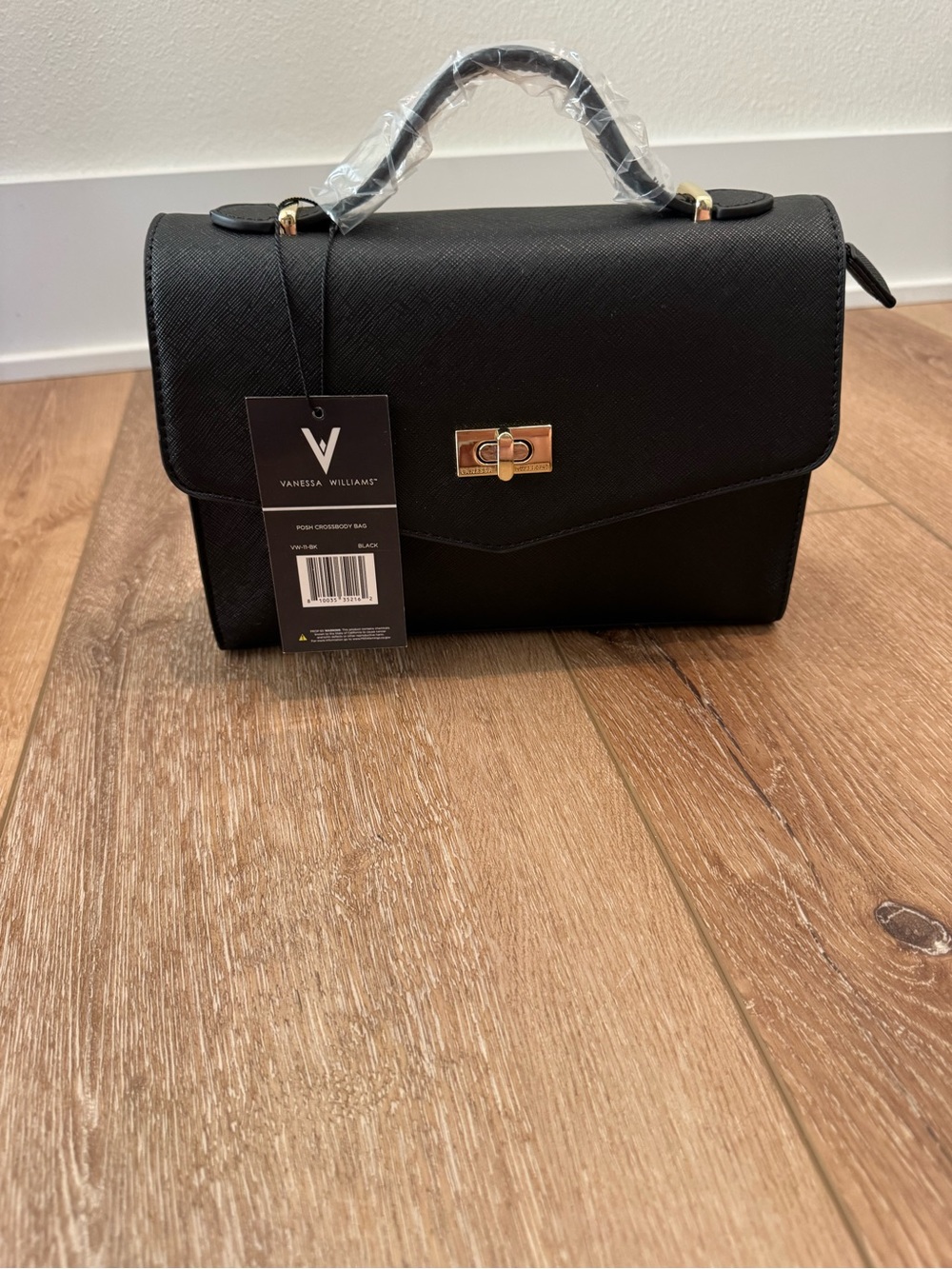Vanessa Williams Black Crossbody Purse Handbag Posh Collection New With Tags